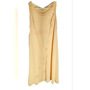 Elegant Cream Sleeveless Dress